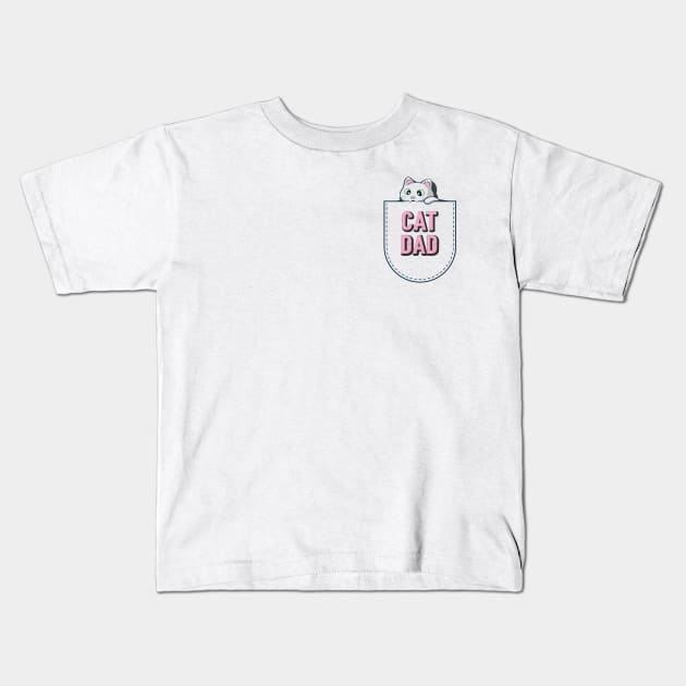 cat in the pocket Kids T-Shirt by Smallpine